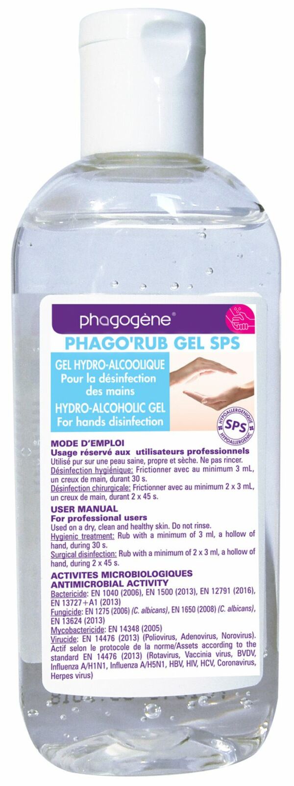 Gel hydroalcoolique 100 ml - 30 flacons Pack de Phagorub