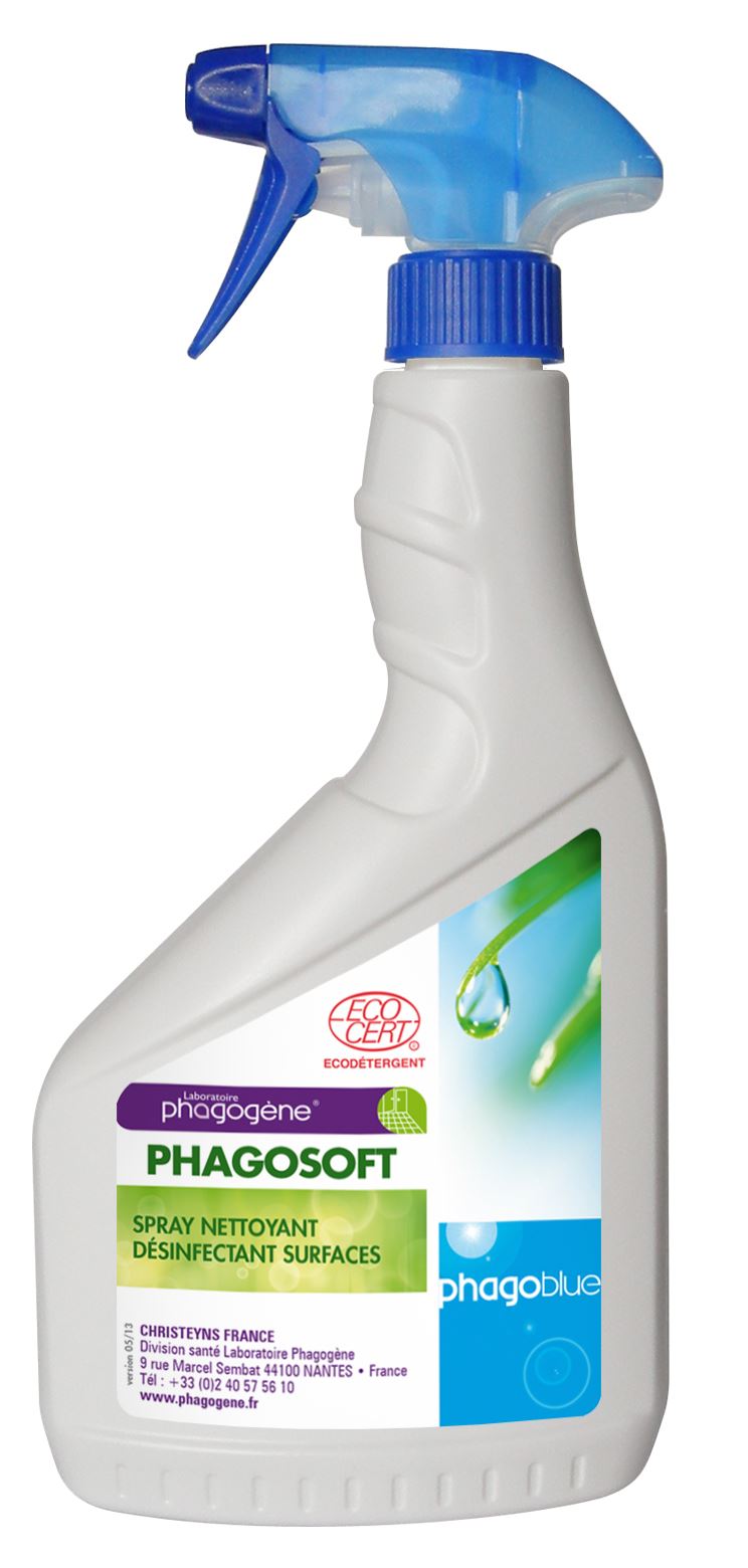 Désinfectant surfaces 750ml - 12 pulvérisateurs Pack de Phagosoft