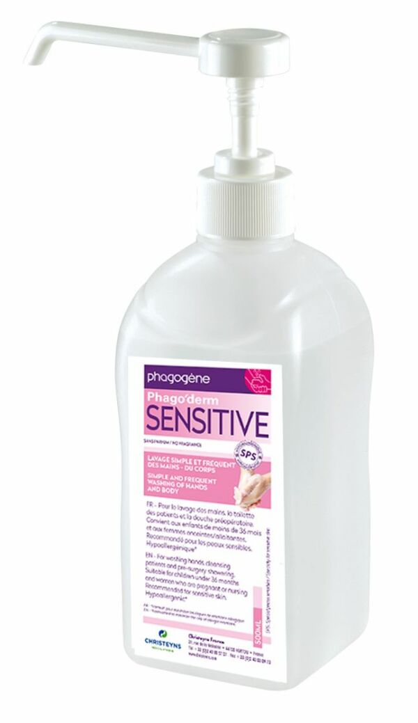 Pack Phago'derm Sensitive SPS 500 ML - 12 flacons avec pompe