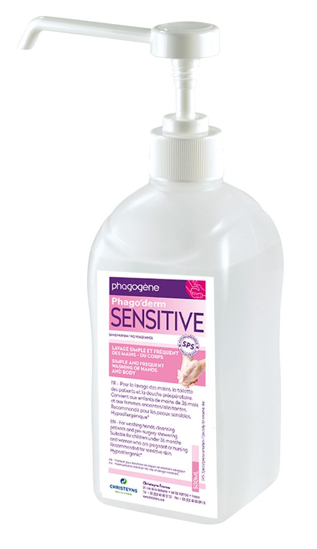 Pack Phago'derm Sensitive SPS 500 ML - 12 flacons avec pompe