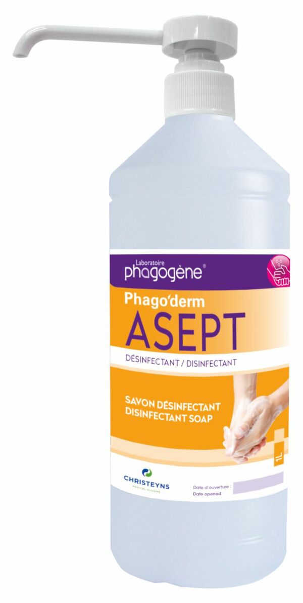 Pack Phago derm Asept 1L - 12 flacons avec pompe