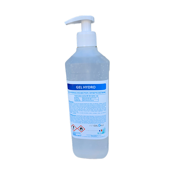 flacon gel hydroP pulvérisateurs désinfectant virucide 750 ML