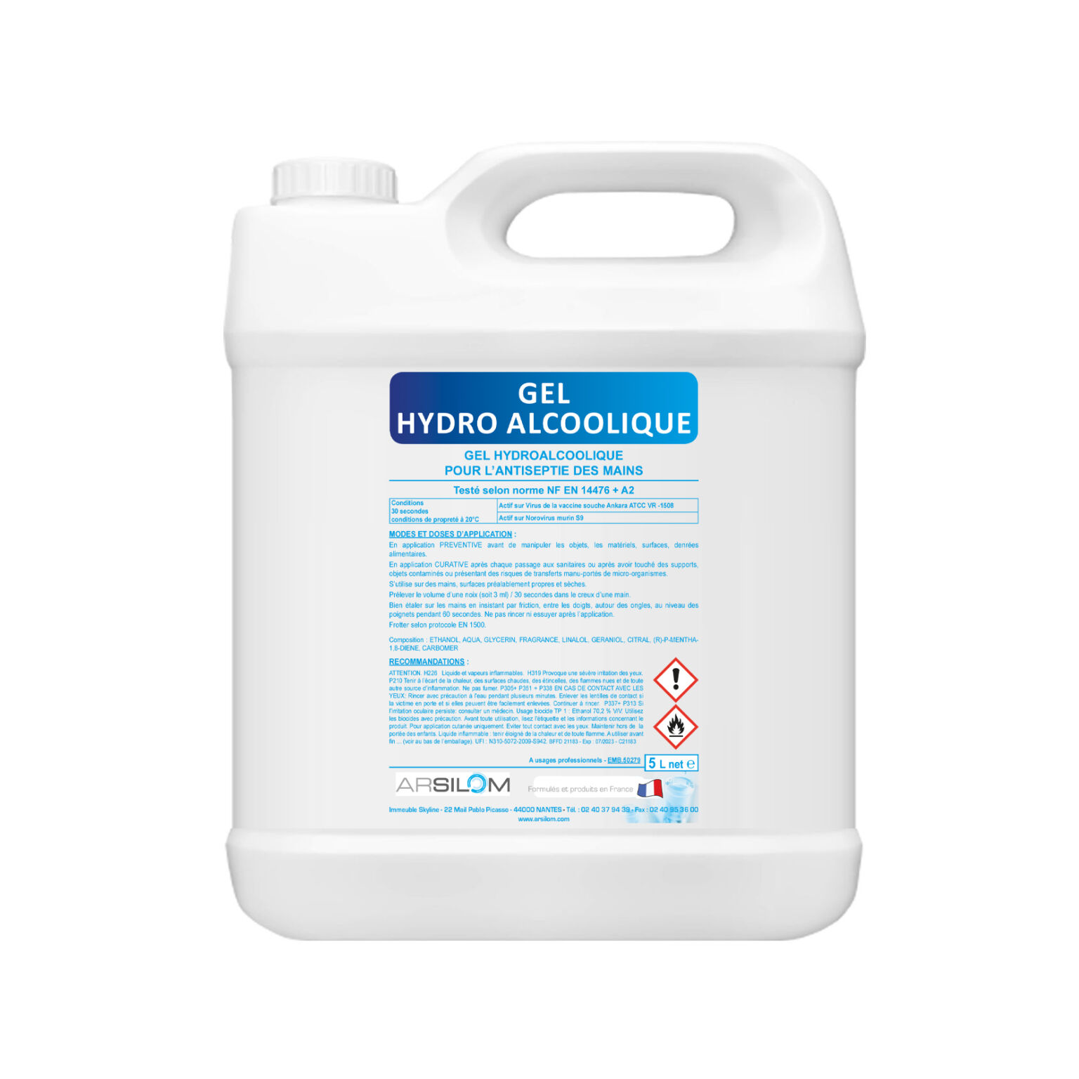 Gel Solution hydroalcoolique bidon 5 litres Arsilom — free download