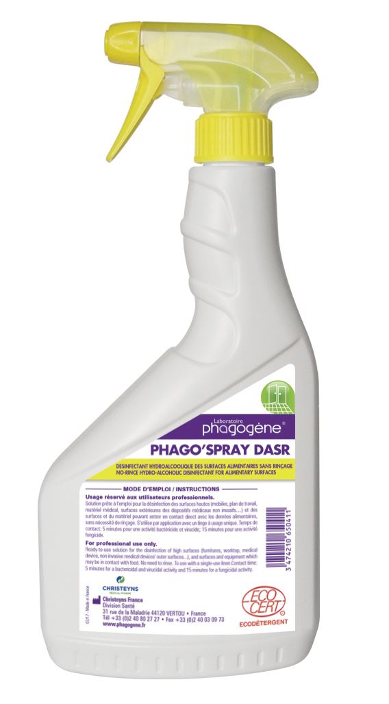 Désinfectant 750 ML - 12 pulvérisateurs Pack Phagospray Dasr